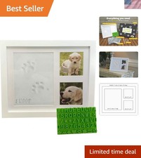 Customizable Paw Print Picture Frame for Dogs and Cats - Pet Memorial Gift