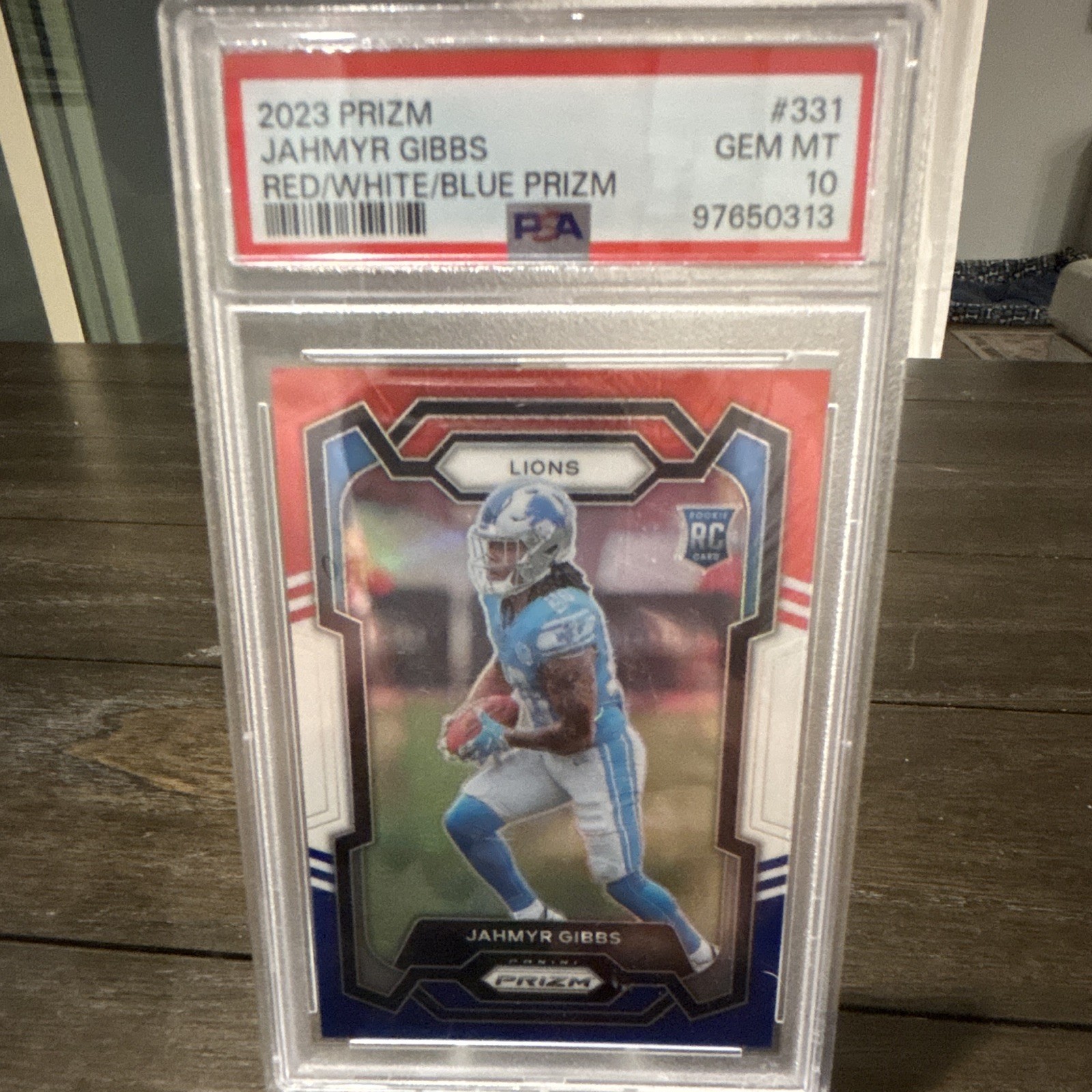 Jahmyr Gibbs Panini Prizm #331 Red/White/Blue