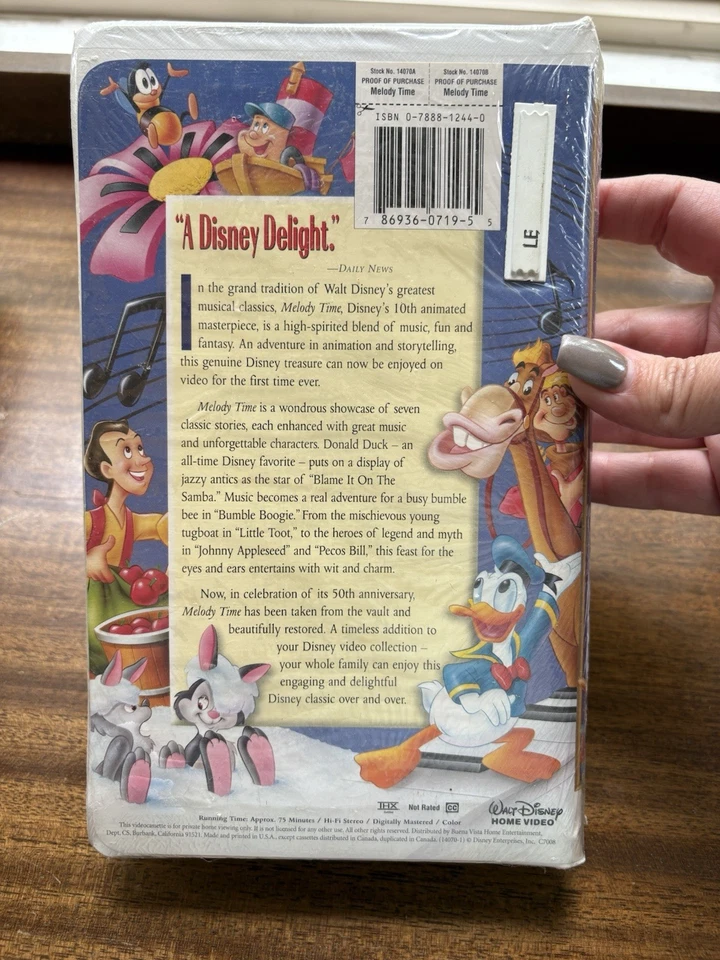 Walt Disney’s Melody Time VHS factory sealed - Image 3 of 3