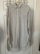 Maeve Anthropologie Shirt Dress Long Sleeve Oversized Button-Down  XS
