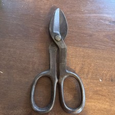 Vintage Bergman Buffalo NY 7 inch Forged Steel Tin Snips Shears made in USA