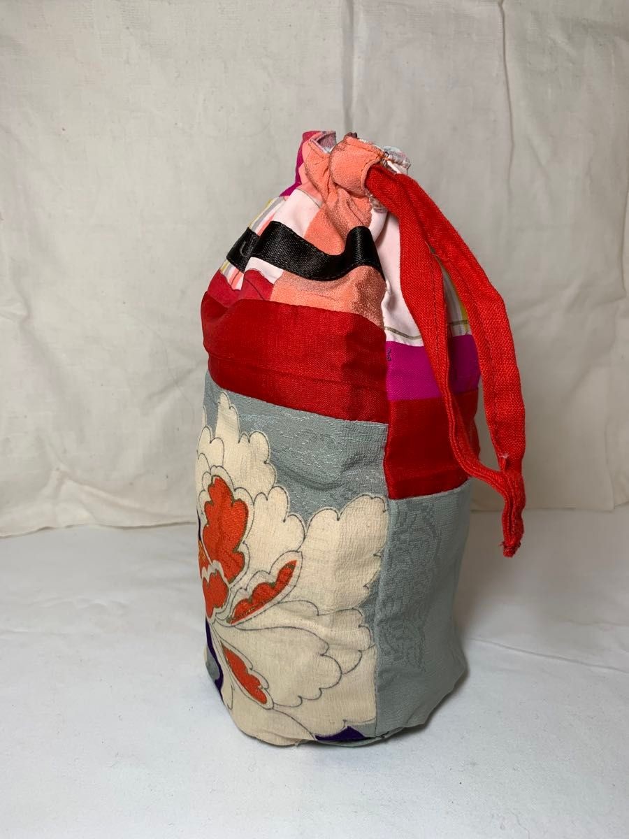 Pure silk drawstring multicolor pouch - image 7