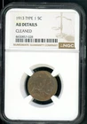 UNITED STATES 1913 TYPE I BUFFALO NICKEL SLABBED NGC AU DETAILS      29