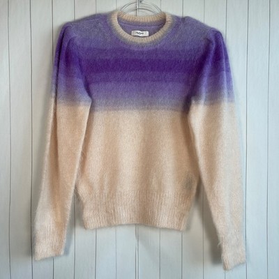 Isabel Marant Etoile size 40 medium knit sweater Kid mohair wool purple ombre