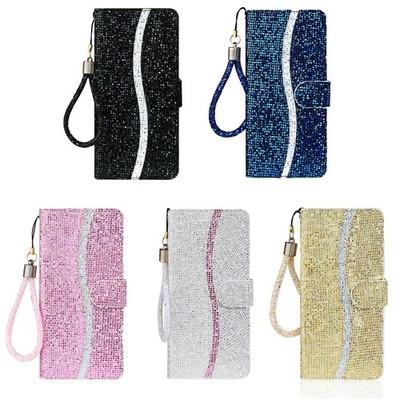 Cover For Xiaomi Redmi 6A 7A 8A K20 Note 8T Note 10Pro Glitter Wallet Phone Case
