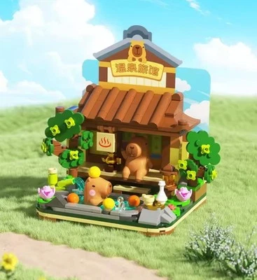 Capybara lego, Hot Spring (Custom Set)