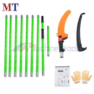 Extendable Manual Pole Saw 7 to 30 Feet Pruner W/ Sharp Steel Blade Pole Pruner
