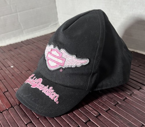 Harley Davidson Baseball Cap Hat Womens One Size Pink Embroidered “RARE HAT” - Picture 3 of 7