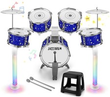 Upgraded Kids Drum Set Jazz Drums Kit with 5 Drums - Toddler Music Toys Learn...