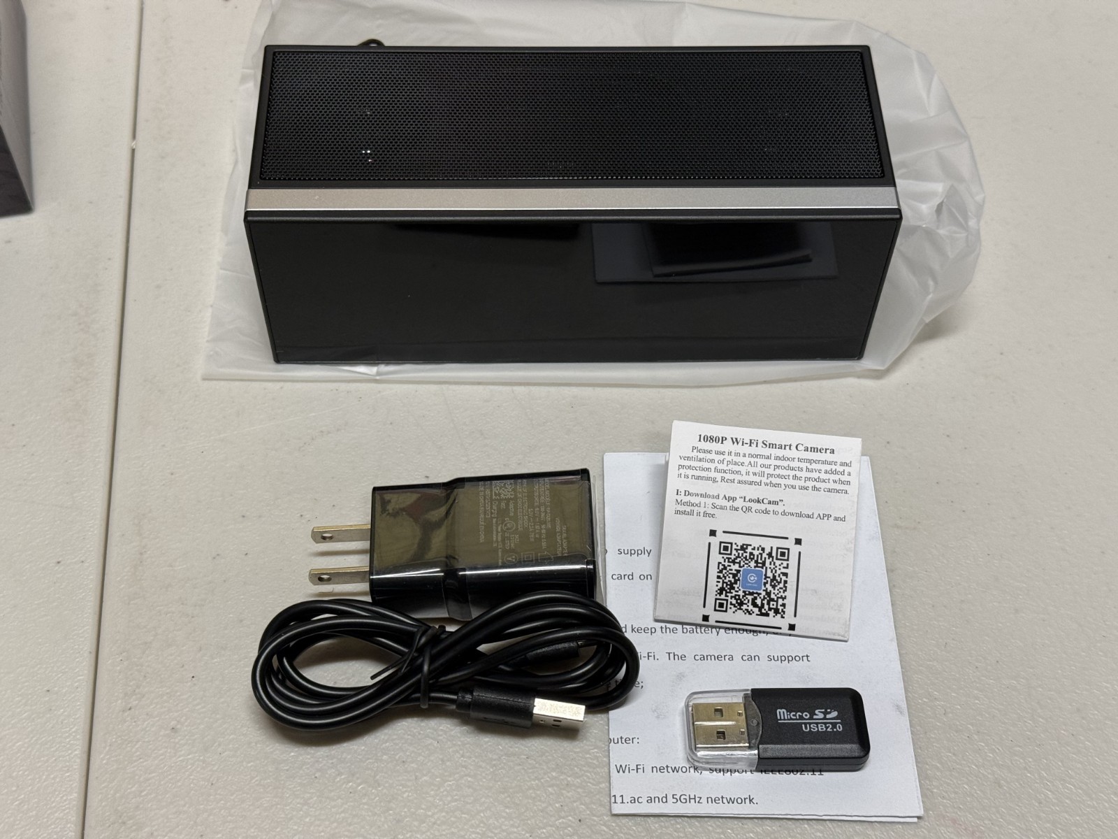 Smart Wireless WiFi Clock Home Security Device - With Speaker