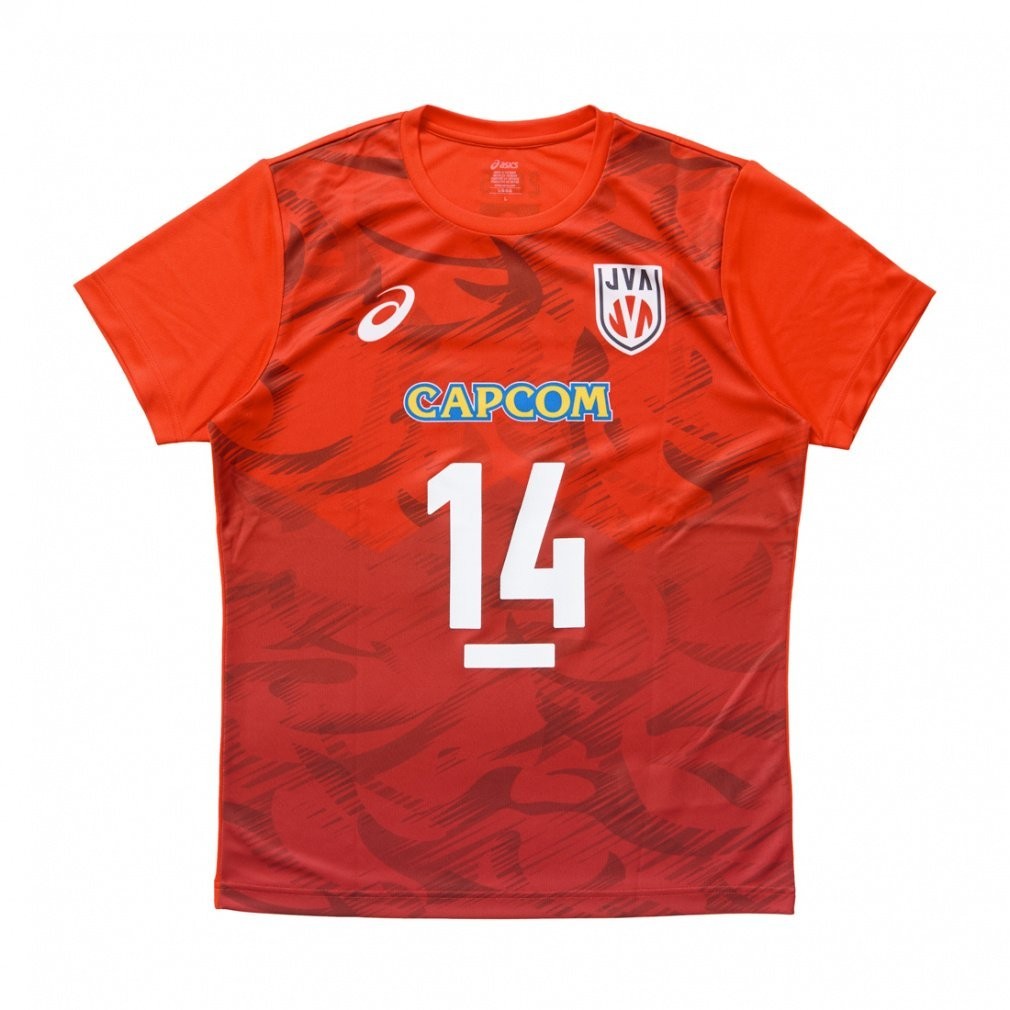ASICS バレーボールユニフォーム 赤 8 SEKITA ASICS Japan National Volleyball Team Ishikawa #14 2025 Official