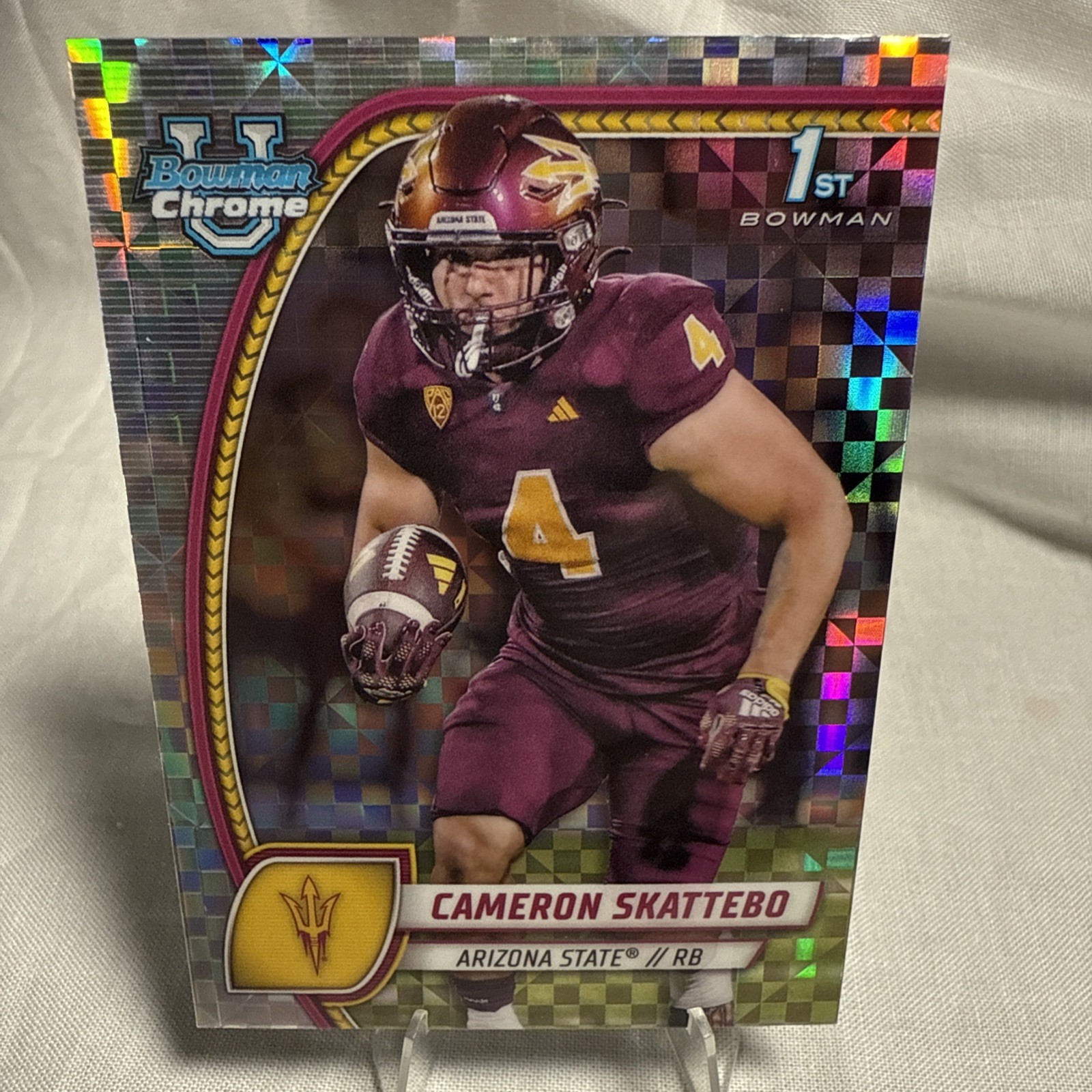 2024 Bowman Chrome University Cameron Skattebo X Fractor #37