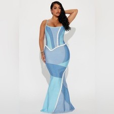 Fashion Nova Rio Days Bandage Maxi Dress Prom Hoco NYE New