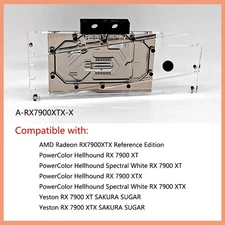 GPU Water Block For PowerColor AMD Radeon RX 7900XT Hellhound/Reference Edition