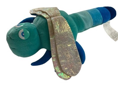 VTG Montgomery Wards Dragonfly Insect 17'' Plush Iridescent Wings Blue Green Ward
