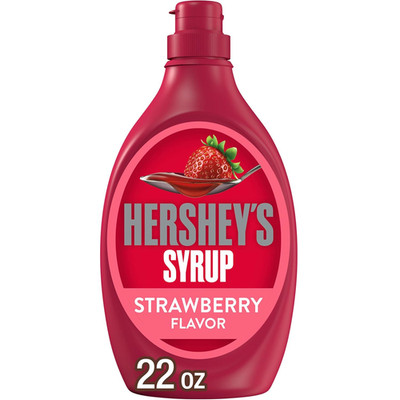 Strawberry Flavored Syrup Bottle, 22 Oz
