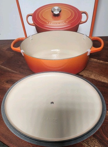 Le Creuset Signature Oval Dutch Oven Gusseisen 5 Quart Topf Flamme Neu im Karton - Bild 7 von 10