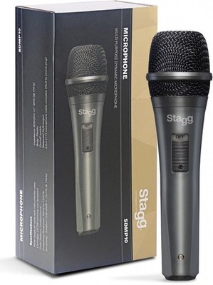 Stagg SDMP10 - Dynamic Cardoid Vocal or Instrumental Microphone On/Off Switch