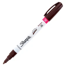 Sharpie Oil-Based Paint Marker, Fine Point, Brown Ink, 1-Count
