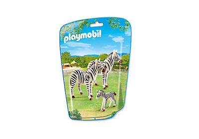 New Playmobil Toy Zebra Family Of 3 Wild Animals With Baby Toy Set 6641