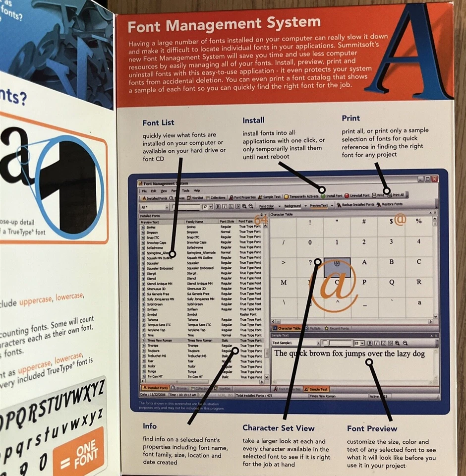 Summitsoft - 3000 Creative Fonts - For Windows 98 2000 ME XP Vista | New Sealed - Image 3 of 4