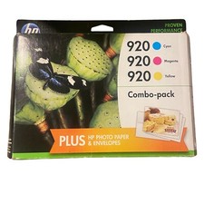 HP 920 Combo Pack Ink Cartridges Tri-Color Pack Cyan Magenta Yellow New Sealed