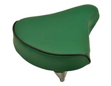 ABSOLUTE GENUINE VINYL BEACH CRUISER LARGE SADDLE BICYCLE SEAT 209 IN GREEN.