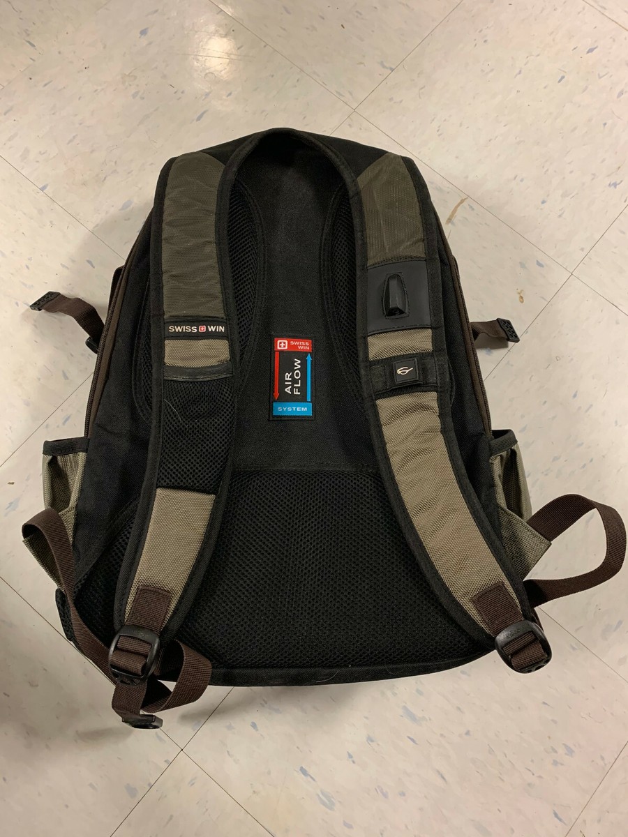 Swiss Win Backpack Air Flow System Green Black