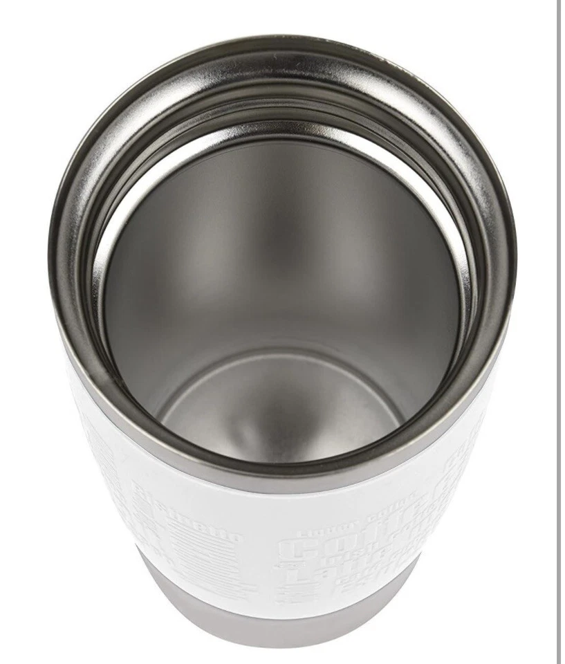 Emsa Vacuum Mug "Travel Mug" 12.2 fl oz In White. Best Gift.  German Quality - Image 4 of 4