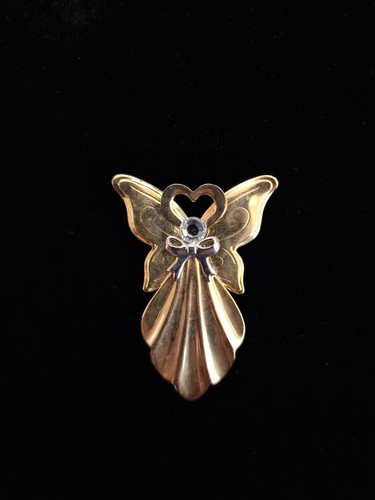 Lot Of 4 Vintage Signed Jane 1990's Angels Gold Silver Tone Brooches Pins, *22t - Picture 4 of 14