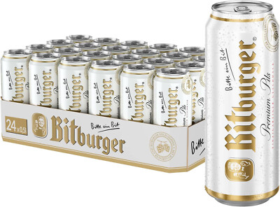 BITBURGER  Premium Pils    24 x 0,5 l Dosen Palette | 4,8 % vol. Biergenuss!