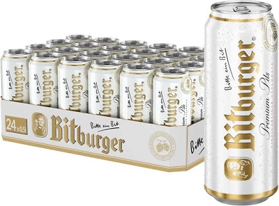 BITBURGER® Premium Pils –  24 x 0,5 l Dosen Palette | 4,8 % vol. Biergenuss!