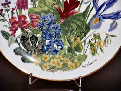 希少！Franklin Porcelain 世界の花の絵画飾皿コレクション Franklin Porcelain Flowers of The Year Royal Horticultural Society