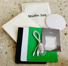 Pivo Portable Foldable Lightbox with 360 turntable, dimmer control and backdrops