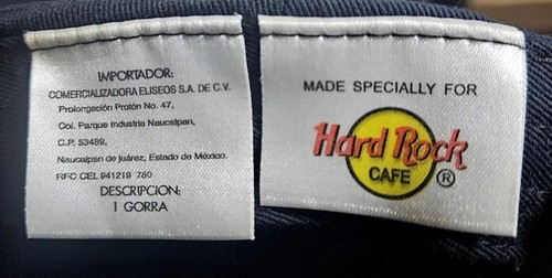 Hard Rock Cafe besticktes Logo Canvas Strapback Mütze/Kappe Outdoor Reisen Posten 3 - Bild 6 von 6