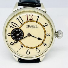 Vintage Doxa 54mm Converted Pocket Watch to Wrist Pocket Watch Runs