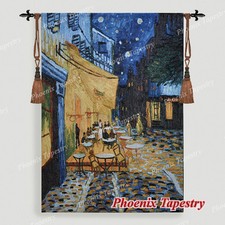 Van Gogh Night Cafe Fine Art Tapestry Wall Hanging, Cotton 100%, 55"x39", UK
