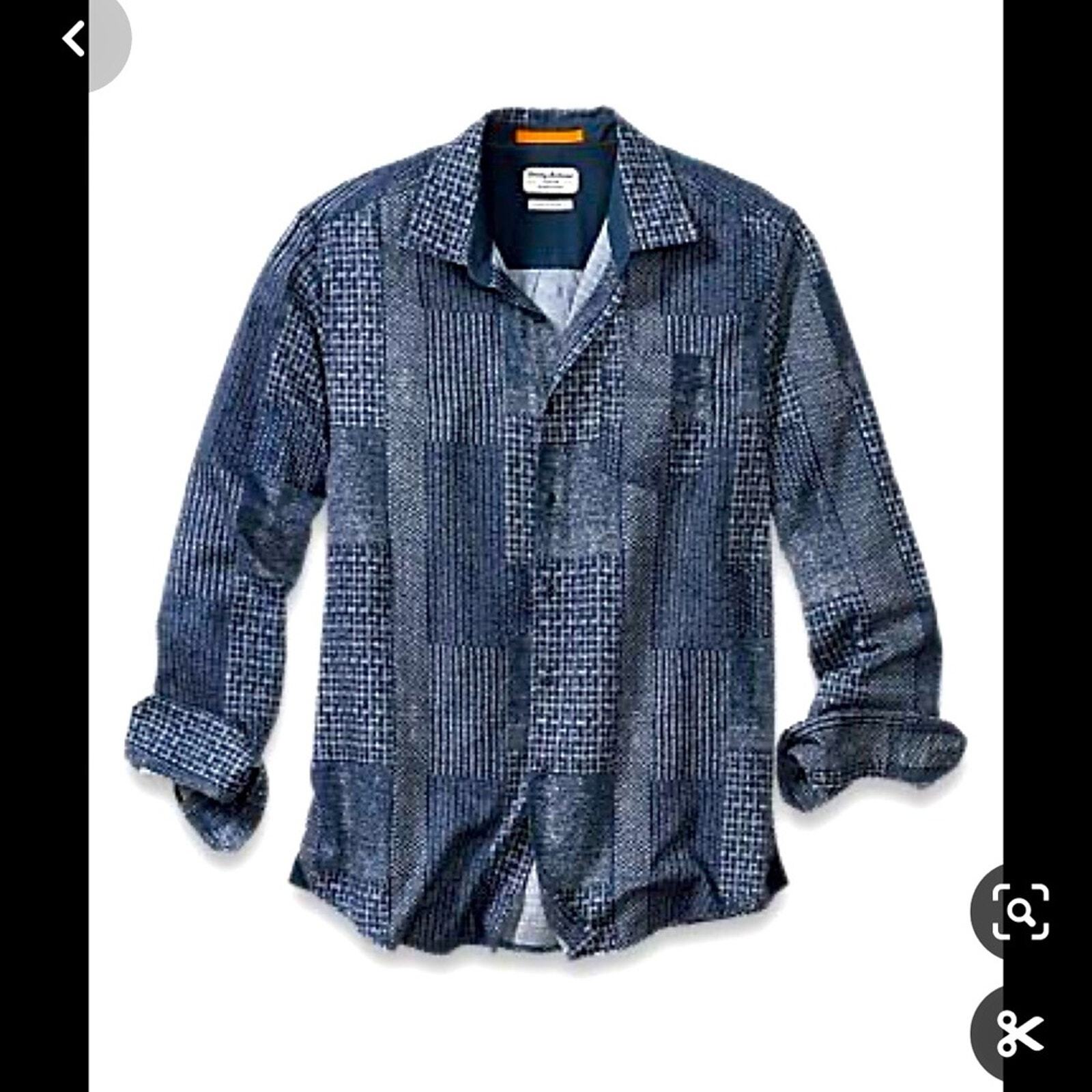 Tommy bahama button down geometric pattern cotton… - image 1