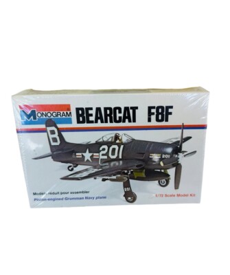 Monogram 1/72 Scale Model Kit Bearcat F8F #6780 New In Factory Seal 1979 NOS