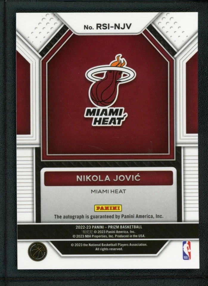 2022-23 NIKOLA JOVIC AUTO PANINI PRIZM SIGNATURES ROOKIE RC AUTOGRAPHS - Image 2 of 2