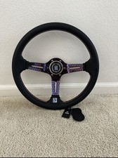 350mm Deep Dish Steering Wheel - Fit 6 Hole Hub Like Nardi Nrg Grip