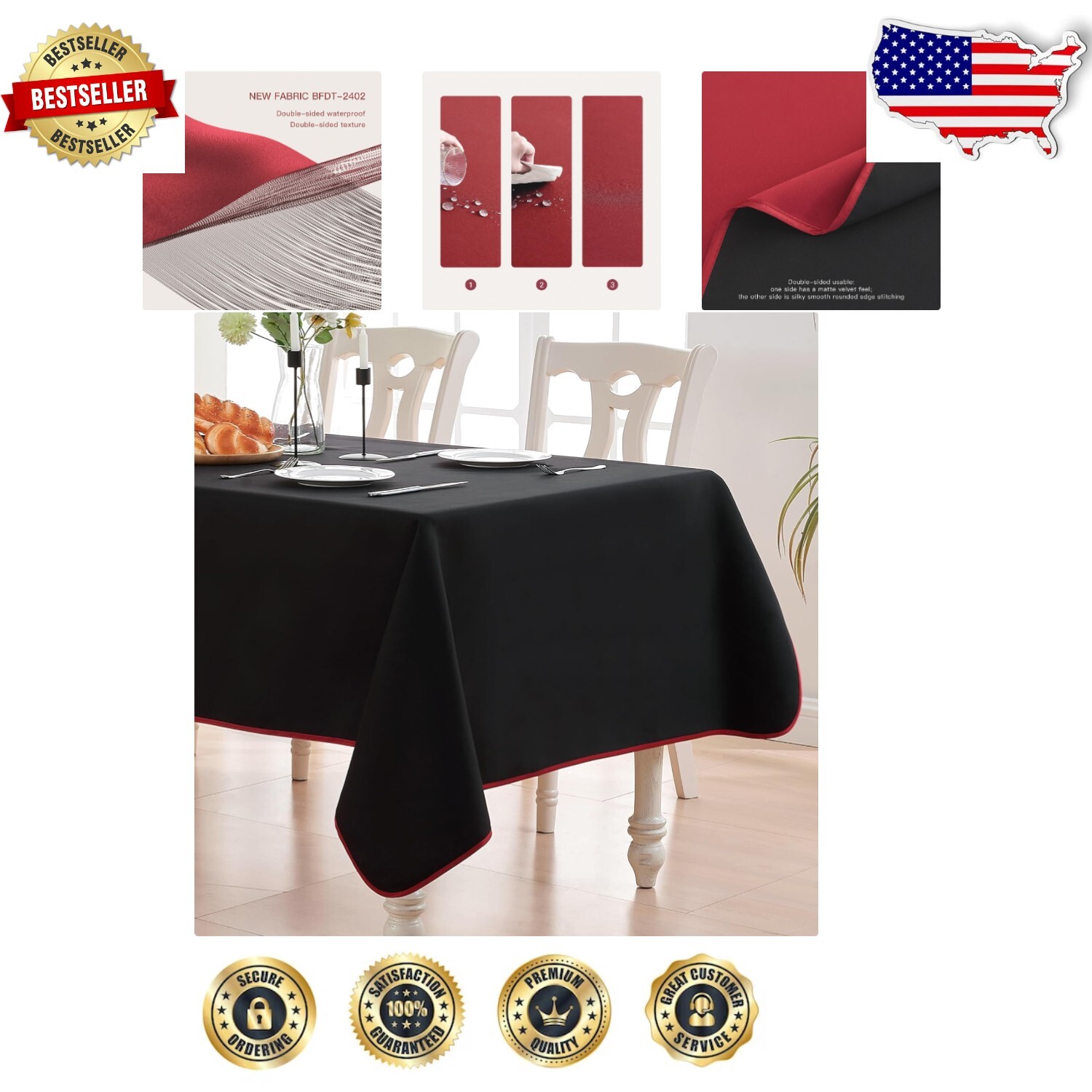 Stylish Peach Skin Rectangular Table Cover - Perfect for Events & Everyday Use