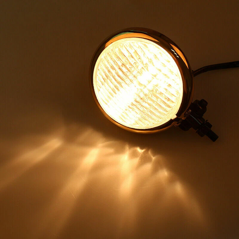 Faro de 4,8" Forma Redonda Lámpara Ámbar 12V Universal Se Adapta a Suzuki Yamaha Foto 3 de 4