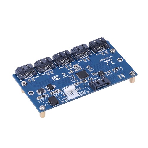 1 To 5 SATA Port Multiplier Expansion Card 3Gbps SATA Riser Card Adapter Hub TPG - Afbeelding 7 van 12
