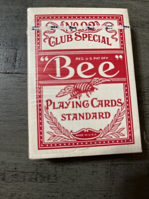 Vintage Red Bee Playing Cards No. 92 club Special Sealed