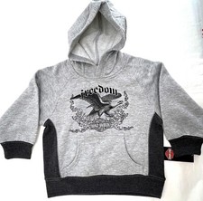 Harley Davidson  Youth Boys Grey Eagle Hoodie Sweatshirt Jacket