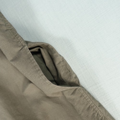 Uniqlo Dungaree Shorts Womens XL Green Pinafore Linen Ruched Scrunched Chore - Picture 10 of 22