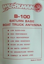 Workman Saturn B-100 sin plano terrestre antena CB estación base doméstica, marina, autocaravana