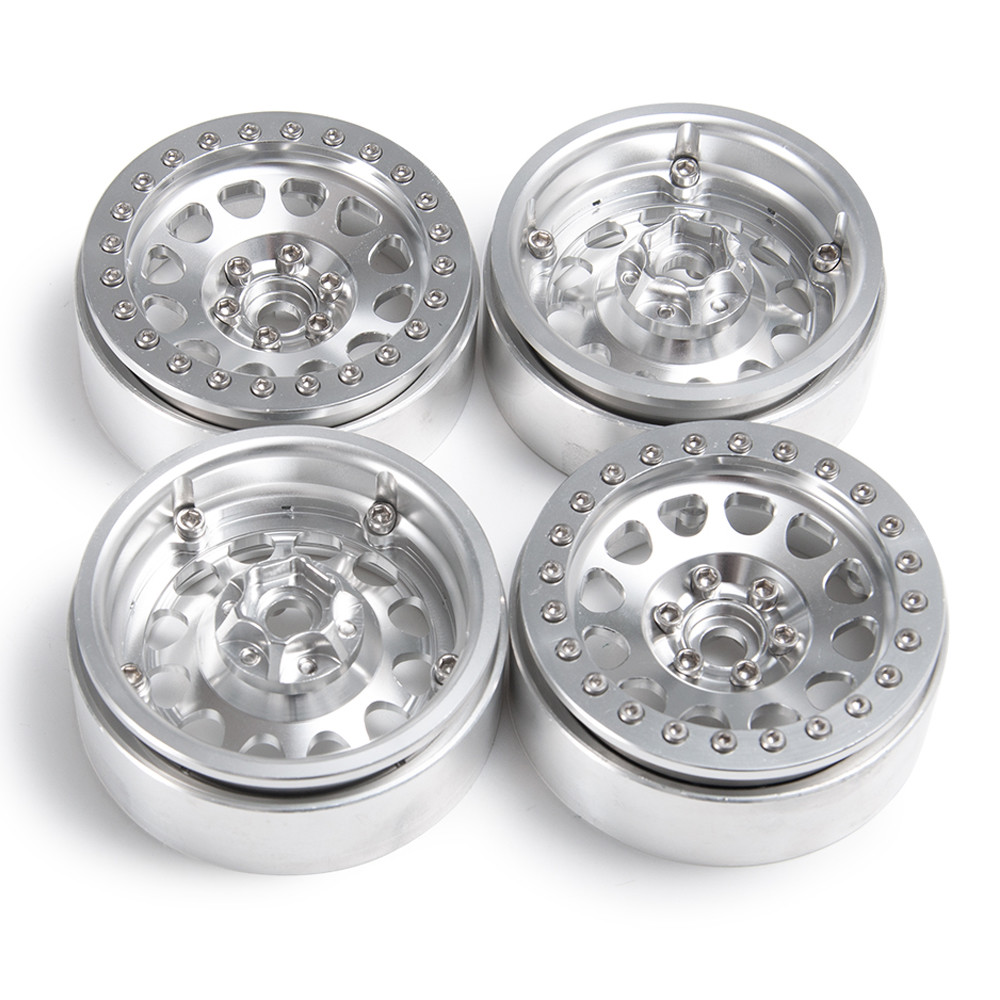 Mozzo Ruota In Lega Di Alluminio Da 2,2 Pollici 4 Pezzi Per Trx4 Scx10 90046 D90 Trx6 Rc Crawler Car Argento 95051522 - Foto 9