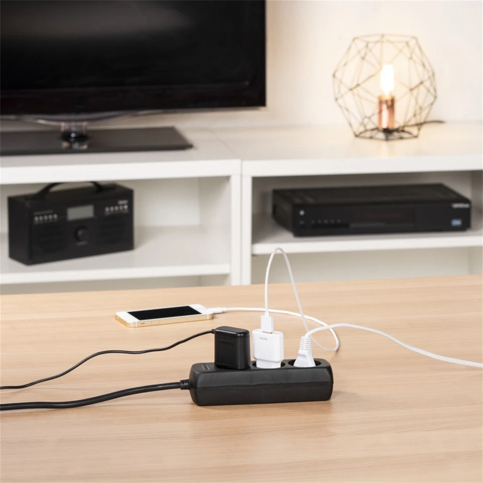 Hama Steckdosenleiste 3-fach Mehrfachstecker Steckerleiste mit 1,4m GS geprüft - Bild 4 von 4